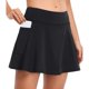 thumbnail image 2 of Faldas pantalón elásticas de tenis para mujer con pantalones cortos interiores: color liso, bolsillo lateral, mezcla de 92 % poliéster, falda deportiva de cintura alta para deportes/ocasión informa, 2 of 7