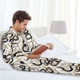 thumbnail image 6 of Sikiie Snake Mens Pajama Set, Soft Warm Long Sleeve Sleepwear, Cozy Button-Down Pjs for Men-Small, 6 of 7