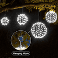 thumbnail image 5 of 16INCH Outdoor/Indoor LED Christmas Light Ball ,Foldable Metal Sphere Lights, Connectable Waterproof 16 Modes with Timer, Hanging Tree Globe Lights for Holiday Christmas Decorations ( White), 5 of 6