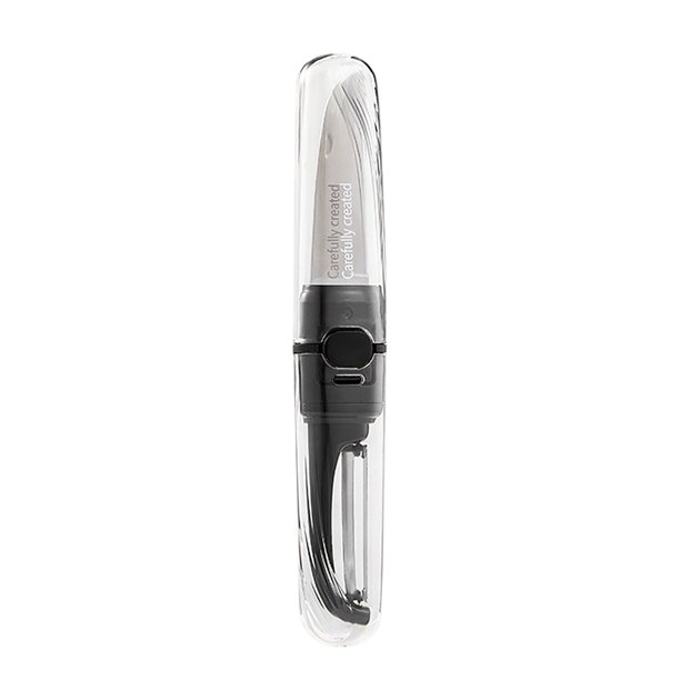 Pelador funcional 2 en 1 de doble extremo para frutas y uso doméstico, pelador de acero inoxidable, pelador práctico