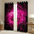 thumbnail image 2 of Bowling Party Blackout Curtains 52"x84" Set of 2 Panels for Teens Boys Bedroom Decor,Kids Sports Curtains Rose Pink Ball Window Curtains & Drapes Bowling Ball Print Darkening Curtains Black Decor, 2 of 5
