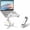 Silver, variant on Laptop Stand with 360 Rotating Base, Computer Notebook Laptop Riser Metal Holder for Desk Collaborative Work, Fully Foldable for Easy Storage, Fits All MacBook, Laptops up to 16 inches, Black