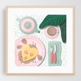 thumbnail image 2 of Breakfast in the patio - Illustration Kitchen Decor Coffee Fruit Pastel Breakfast Whimsical Pattern Unframed Wall Art Print 18 x 18 inches, 2 of 9