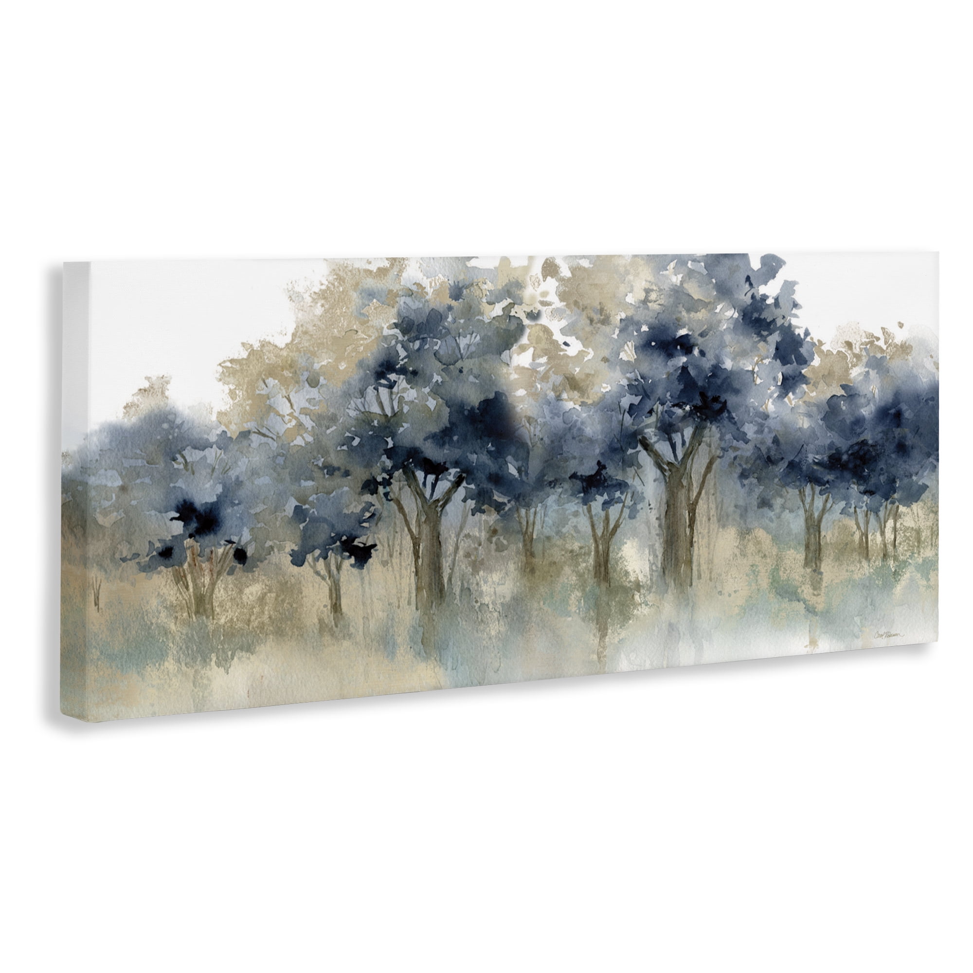 Stupell Industries Indigo Woodland Watercolor Study Canvas Wall Art, design by Carol Robinson