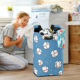 thumbnail image 5 of Yayeee Freestanding Laundry Hamper with Handle Collapsible Large Storage Basket for Clothes, Baseballs Pattern, 5 of 7