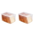 thumbnail image 1 of 2 recipientes herméticos para almacenar pan, caja de plástico reutilizable para pan, dispensador de pan transparente, recipiente para pan más fresco, 1 of 5