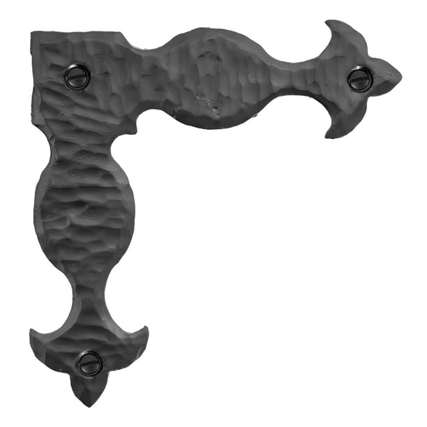 2 Pack 4 inch Decorative Corner Brackets Black L Bracket Decorative
