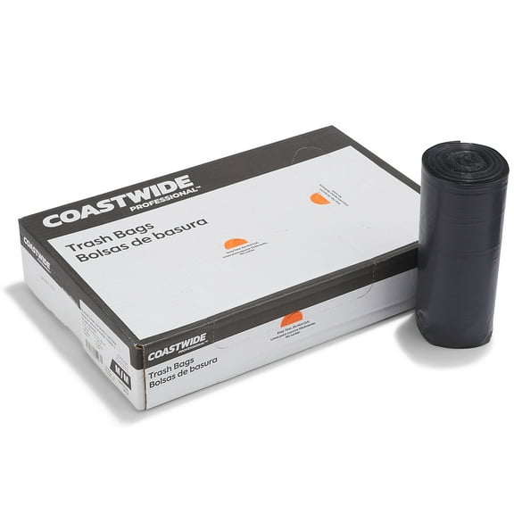 Staples Coastwide Professional 30-33 Gallon Trash Bag 33" x 39" Low Density 1.5 mil Black 100