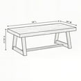 thumbnail image 5 of Classic Rectangular Coffee Table (54in x 24in / 1371mm x 609mm), Pecan Wirebrush, 5 of 5