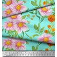 thumbnail image 2 of Soimoi Poly Georgette Fabric Leaves & Wild Flower Print Fabric by the Yard 52 Inch Wide, 2 of 3