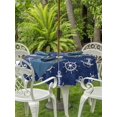 thumbnail image 4 of Outdoor Tablecloth with Umbrella Hole Zipper Navy Blue Anchor Nautical Round Tablecloth 54" Waterproof Outside Table Cloth Coastal Summer Ocean Sea Patio Table Cover Tablecloths for Picnic Party, 4 of 8