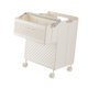 thumbnail image 4 of Cesta de ropa plegable con ruedas y una pequeña cesta portátil para la ropa sucia. Beige, 4 of 9