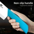 thumbnail image 2 of 6" Ceramic Vegetable Cleaver Kitchen Chef Knife with Blade Cover Soft Handle Rustproof No-stick Meat Slicing Fruit Paring Cutter (Blue), 2 of 7