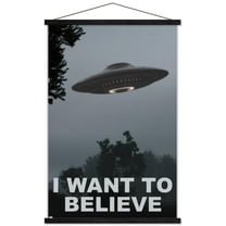 I Want To Believe Wall Poster with Magnetic Frame, 22.375" x 34"