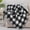 Black, variant on Levtex Home - Camden - Quilted Throw - (50 x 60 in.) - Buffalo Check in Grey and Cream