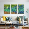 thumbnail image 5 of Full House 3 Panels Framed Canvas Wall ArtOil Paintings - Irises Vincent Van Gogh Canvas Painting - Aesthetic Prints for Living Room Bedroom Office, 5 of 5