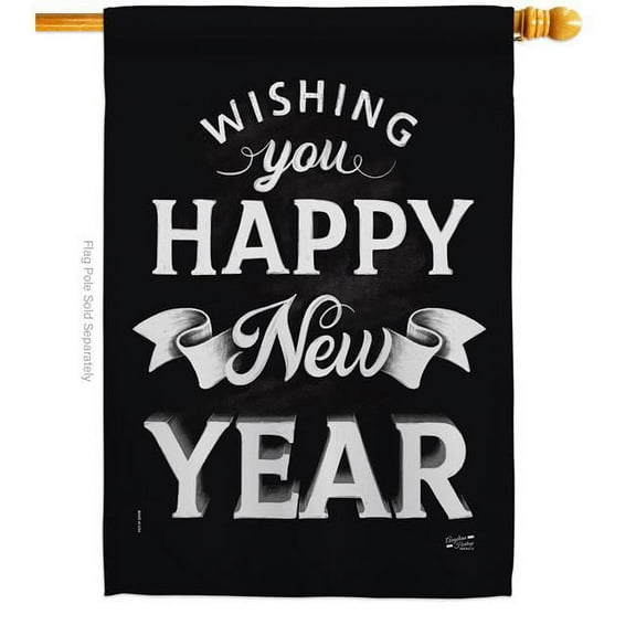 Angeleno Heritage  28 x 40 in. An New Year House Flag with Winter Double-Sided Decorative Vertical Flags Decoration Banner Garden Yard Gift
