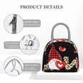 thumbnail image 4 of Balery Love Gnomes Bolsa de Almuerzo para Mujeres, Caja de Almuerzo, Bolsa de Almuerzo Pequeña Impermeable, Tote de Almuerzo Reutilizable con Gran Capacidad, 4 of 6