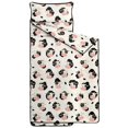 thumbnail image 2 of Cow and Spot Beige Pattern Teens Toddler Nap Mat with Pillow, Sleeping Mat Bag for Preschool Daycare 59"x22", 2 of 6