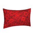 thumbnail image 2 of EasygdpRed Rose Polyester Fiber Double-Sided Pillowcase,Super Soft,Comfortable And Luxurious Pillowcase,Not Easy To Break Or Deform- 14"X20", 2 of 9