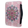 thumbnail image 3 of HELLHERO Mandala Pattern Church Bible Bag, Handle PU Leather Book Holder Case for Prayer Outdoor, Zippered Bible Cover, 3 of 12