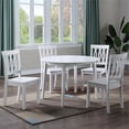thumbnail image 1 of Steve Silver Naples White Wood 5-Piece Drop-Leaf Dining Set, 1 of 18
