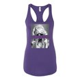 thumbnail image 2 of Wild Bobby, Marilyn Savage Bandana, Streetwear, Ladies Racerback Tank Top, Purple Rush, Large, 2 of 4