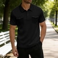 thumbnail image 2 of RMGVDSD Mens Golf Polo Shirts Short Sleeve Shirt With Pockets Classic Knit Tops For Everyday Wear Breathable Casual Polo Shirt Summer Golf Shirts Basic Shirts Tops, 2 of 5
