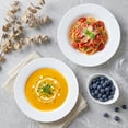 thumbnail image 2 of Soup and Pasta Bowls Set of 4, White Porcelain Wide Rim Salad Plates 27oz Large Round Deep Plate 9 inch Ceramic Serving Bowl for Entree Dinner Noodle Kitchen Entertaining, Microwave & Dishwasher Safe, 2 of 7