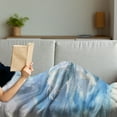 thumbnail image 3 of Swan Soft Flannel Fleece Blanket, Watercolor Drawing Picture of Swan in the River Hazy Color Aqua Concept Picture Print, Cozy Plush for Indoor and Outdoor Use, 50" x 60", Blue White, by Ambesonne, 3 of 5
