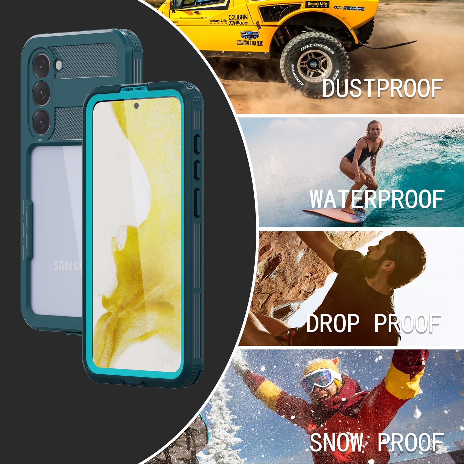 Designed for Samsung Galaxy S23 Plus Case,Waterproof Case with Built-in Screen Protector Shockproof Dustproof Heavy Duty Full Body Protective Case for Samsung Galaxy S23 Plus 5G 6.6", Blue