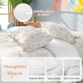 thumbnail image 2 of Queen 4 Piece Bedding Set Ocean Coral Starfish Shell Soft Breathable Duvet Cover and Pillowcase, Marine Theme on Beige Plaid Duvet Cover Set Bed Sheets for Bedroom Dormitory Guest Room, 2 of 9
