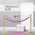 thumbnail image 2 of 4 PCS Pink Purple Velvet Rope - 5 Ft Barrier for Parties Crowd Crowd Control Ropes Control Hanging Stanchion Rope for Ceremonies Queue Line for Safe, 2 of 8