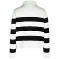 thumbnail image 5 of Women's Striped Sweaters Contrast Knitted Loose V-Neck Casual Long Sleeve, 5 of 7