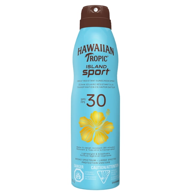 Hawaiian Tropic® Island Sport® Sweat Resistant Sunscreen Spray, SPF 30