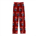 thumbnail image 4 of Spider Hero Halloween Pants Women's Plush Fleece Lounge Pants Cozy Warm Elastic Waist Pajama Bottoms Soft Graphic Printed Sleepwear Fuzzy Warm Home Sleepers Trousers, Deep Red, XS, 4 of 4