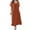 Orange, variant on YanHoo Women's Maxi Dresses V Neck Short Sleeve Tshirt Dress Loose Summer Casual Dress with Pockets
