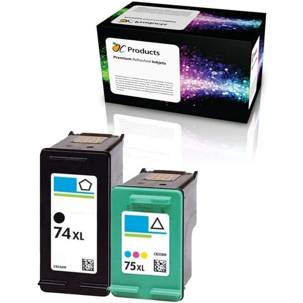 Refil HP 74XL 75XL Ink Cartridge Replacement for HP Officejet J6480 Photosmart C4400 C4380 C4500