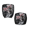 thumbnail image 2 of HELLHERO American Flag Wolf Print Office Chair Covers Slipcover, Soft Rotating Chair Slipcover, Decorative Computer Desk Chairs Cover, 2 of 7