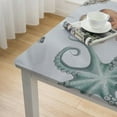 thumbnail image 4 of nygtbtfer Vinyl Table Cover Elastic Edged Sea Ocean Tablecloths Heavy Duty Fitted for Square Table Oil-Proof Wipeable PVC Table Cloth white, 4 of 7