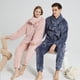thumbnail image 5 of Pijama de polar de coral suave para mujer, cárdigan grueso y cálido de invierno, pijama para pareja que se puede usar al aire libre, traje de casa, 5 of 5