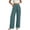 Green-b-pants, variant on Straight Leg Pants for Women, Linen Flowy Palazzo Drawstring Elastic Waist Trousers with Front Pockets, Summer Beach Vacation casual Trousers