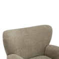 thumbnail image 6 of Christopher Knight Home Wingback Chair, Boucle Upholstered Accent Chair with Solid Wood Legs, Light Brown, 6 of 9
