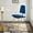 Navy, variant on Modway Ponder 24.5" Performance Velvet Stainless Steel Counter Stool in Black