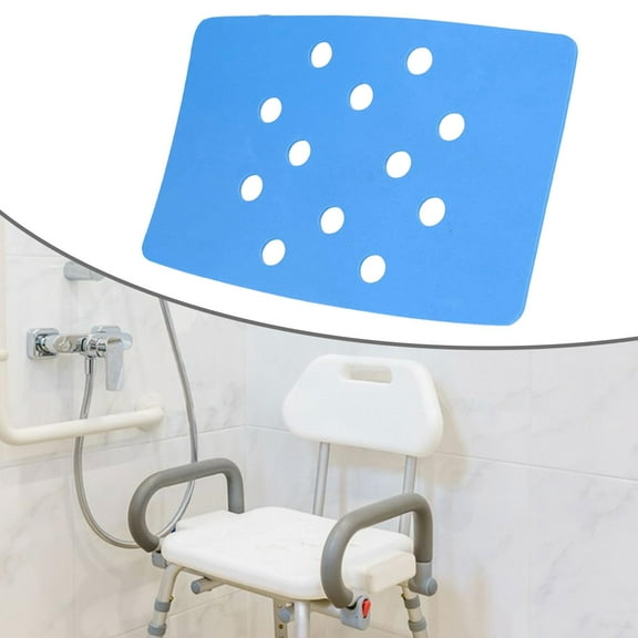 Serenable Bath Shower Stool Seat Mat Stickable Backing Soft Anti Slip Shower Chair Pad