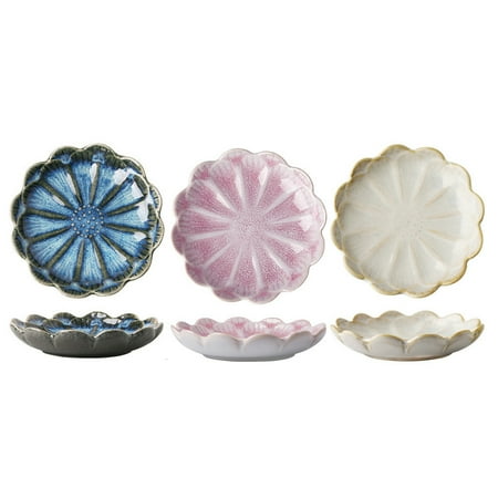 

3pcs Ceramic Seasoning Dish Durable Sauce Dish Ceramic Condiment Container