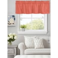 thumbnail image 3 of Solid Color Coral Red Valances for Windows,Rod Pocket Valance for Kitchen Bedroom Bathroom Living Room, Minimalist Style Window Valance Curtain Farmhouse Home Decor Short Curtains 42x18in, 3 of 9