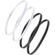 thumbnail image 1 of 4 diademas deportivas elásticas gruesas, antideslizantes, para mujeres y hombres (negro, blanco), 1 of 5
