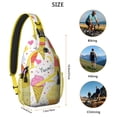 thumbnail image 5 of Sling Backpack Crossbody Shoulder BagHiking Sling Backpack for Hiking Dating Gym Cycling Working Ice Cream, 5 of 6