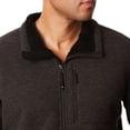 thumbnail image 4 of 32 Degrees Men's Sherpa Lined Fleece Full Zip Jacket Sweater (Large, Dark Grey Heather), 4 of 4